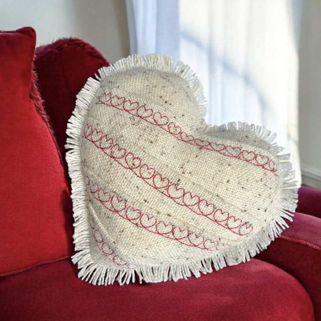 Herz Kissen ITH Stickdatei Patchwork 8 Größen stickdirwas