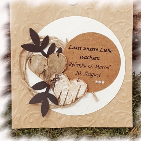 Gastgeschenk Blumensamen vintage...