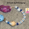 Schnullerkette mit Namen individuell - Feuerwehr