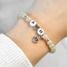 Initialen Armband • Anker & Herz | Perlenarmband | Armschmuck