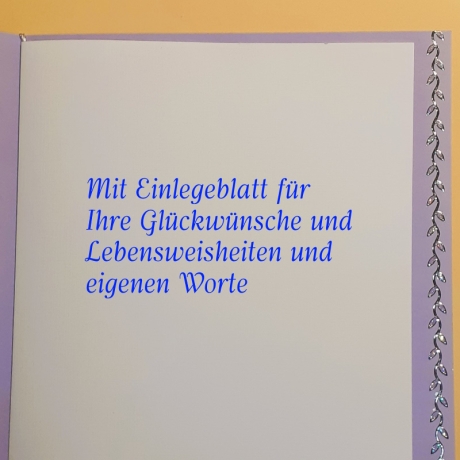 Jugendweihe-Karte, Glückwunschkarte herzlichen Glückwunsch 15x15