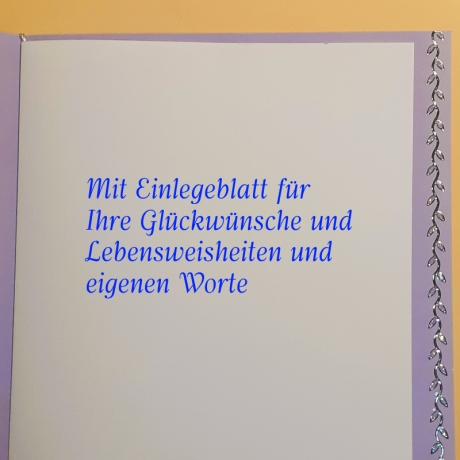 Jugendweihe-Karte, Glückwunschkarte herzlichen Glückwunsch 15x15