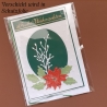 Weihnachtskarte frohe Weihnachten Festtag-Karte Weiß-Grün Oval