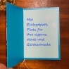 Weihnachtskarte frohe Weihnachten Blau-Metallic, Väterchen Frost 