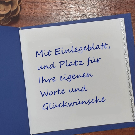 Weihnachtskarte frohe Weihnachten Festtags-Karte Blau-Silber 