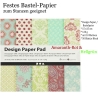 Bastel-Papier -Grün/Purpel- 15x15 cm, 50 Blatt10 Motive 120g