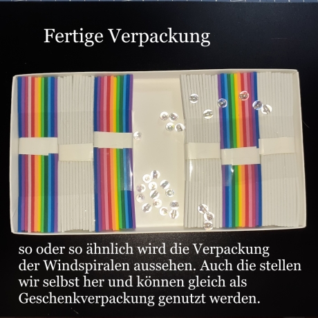 Windspiel basteln Kinder-Bastelset, 3x Regenbogen Wind-Mobile 