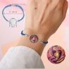 Elegantes Armband Blau Größenverstellbar mit Motivstein