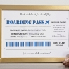 personalisiertes Geldgeschenk - Borading Pass - zur Rente