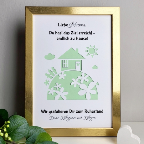 personalisiertes Geldgeschenk - Garten - zum Ruhestand