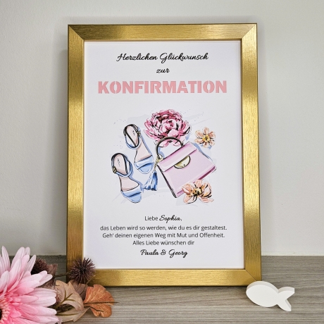 personalisiertes Geldgeschenk zur Konfirmation - Motiv Beauty
