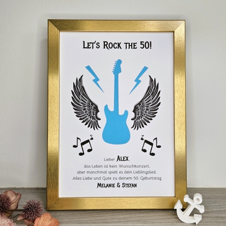 personalisiertes Geldgeschenk zum Geburtstag - Motiv Let s Rock