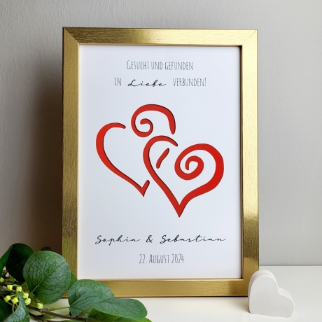 personalisiertes Geldgeschenk - In Liebe verbunden - zur Hochzeit