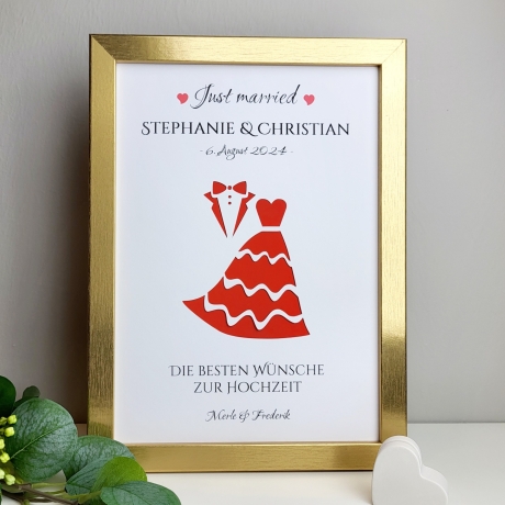personalisiertes Geldgeschenk - Kleid & Anzug - zur Hochzeit