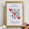 personalisiertes Geldgeschenk - Tic Tac Toe - zur Hochzeit