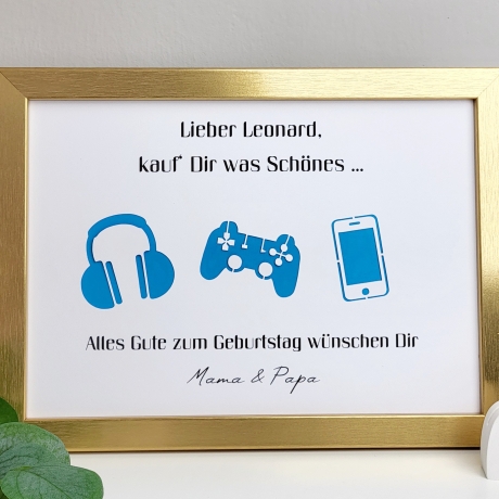 personalisiertes Geldgeschenk zum Geburtstag - Motiv Cool Stuff