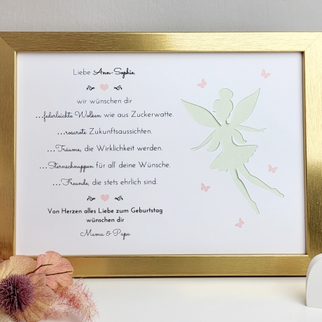personalisiertes Geldgeschenk zum Geburtstag - Motiv Fee