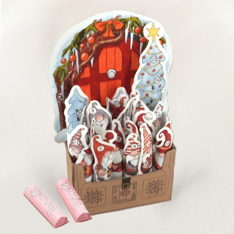 Jogurette Adventskalender Wichtel, Bastelbögen zum Ausdrucken