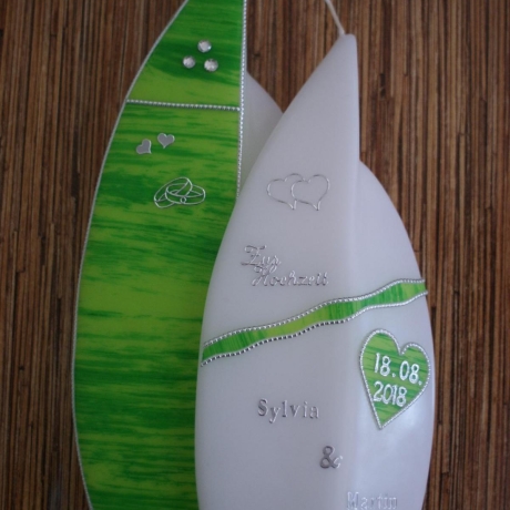 5005 Doppelflamme Hochzeitskerze