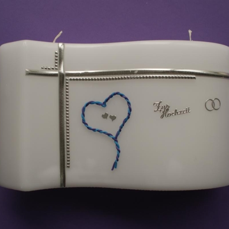 5011 Hochzeitswelle mit blau/violettem Herz