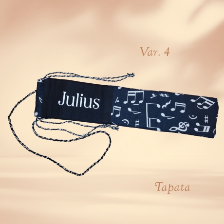 Flötentasche mit Namen, Flötenbeutel - Musik personalisierbar 