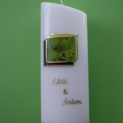 5015 Hochzeitskerze schräg im 3D Design