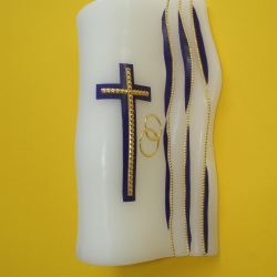 5021 Hochzeitskerze mit Wellenrand