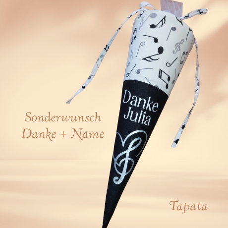Schultüte mit Namen / Vorschultüte mit Namen - Musik