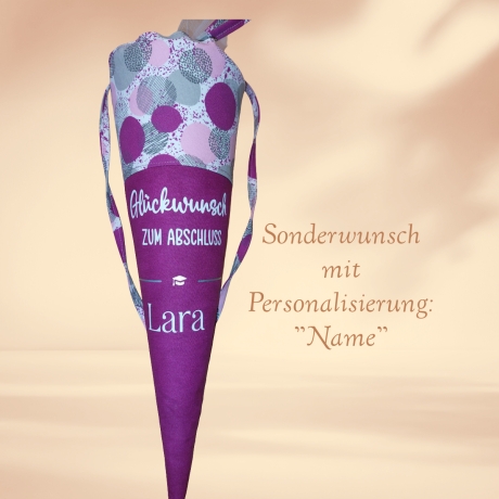 Abschlusstüte zum Schulabschluss - personalisierbar