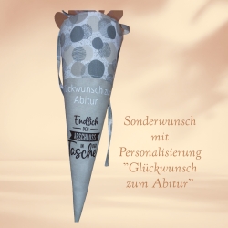 Abschlusstüte zum Schulabschluss - personalisierbar