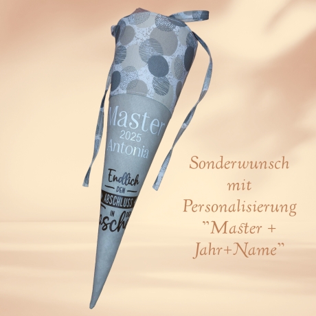 Abschlusstüte zum Schulabschluss - personalisierbar