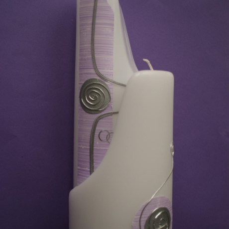 5029 Hochzeitskerze in hellem lila