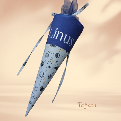 Kleine Schultüte, Vorschultüte - Weltraum personalisierbar