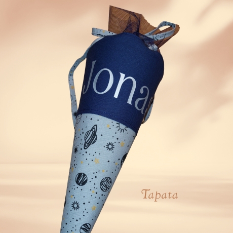 Kleine Schultüte, Vorschultüte - Weltraum personalisierbar