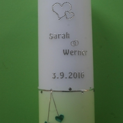 5037 Hochzeitskerze Herzchen