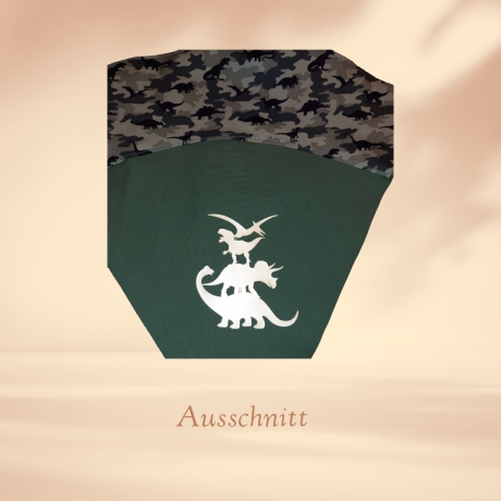 Kleine Schultüte, Vorschultüte, Zuckertüte - Dinos gestapelt grün