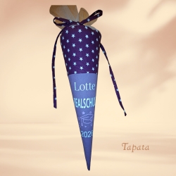 Schultüte Übertritt  - Sterne Pflaume personalisierbar