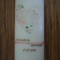 5049 Hochzeitskerze schräg Vintage