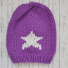 Beanie Star Gr. 50-54 lavendel/natur