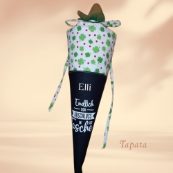 Abschlusstüte zum Schulabschluss - Kleeblatt personalisierbar