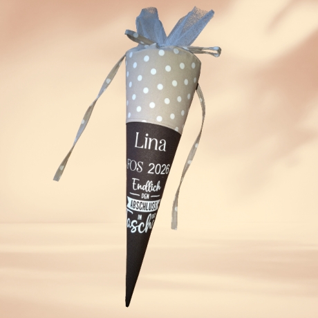 Abschlusstüte zum Schulabschluss - personalisierbar