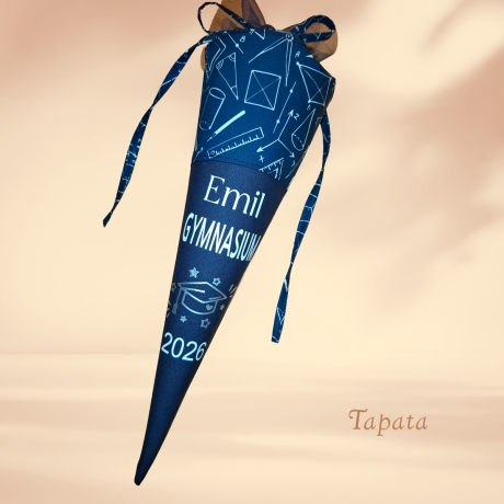 Schultüte Übertritt Gymnasium  - GEO Blau personalisierbar