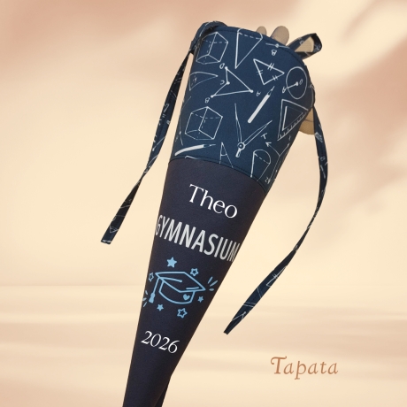 Schultüte Übertritt Gymnasium  - GEO Blau personalisierbar