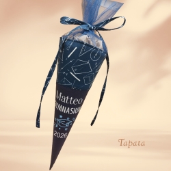 Schultüte Übertritt Gymnasium  - GEO Blau personalisierbar