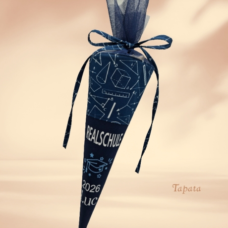 Schultüte Übertritt 5. Klasse - GEO Blau personalisierbar