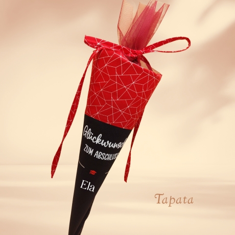 Abschlusstüte zum Schulabschluss - personalisierbar