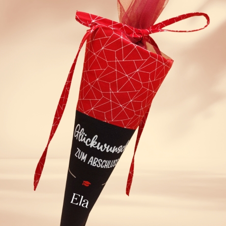 Abschlusstüte zum Schulabschluss - personalisierbar
