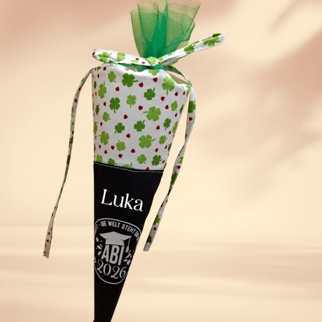 2026 Abi - Schulabschluss Abschlusstüte Mathe weiß