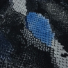 Stoff Crêpe Chiffon mit Schlangenmuster Design schwarz blau grau