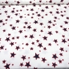 Stoff Sweatshirtstoff Sterne Stars Design weiß rot marine blau